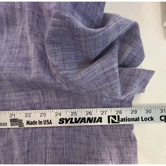 Tailorbyrd Mens 2XL SS Shirt Blue w/ Plaid Accents 100% Cotton Button-Down Colla - Picture 7 of 8